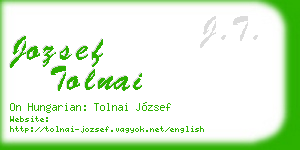 jozsef tolnai business card